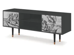 Móvel De Tv| Mueble de TV - 170х69х48 cm - T2 - Blau Schuyte, Antracite Cinza antracite