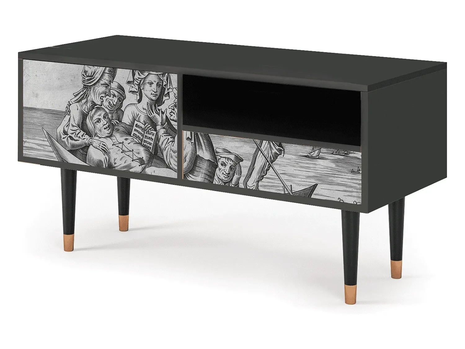 Mueble de TV - 115х59х48 cm - T3 - Blau Schuyte, Antracite^ Móvel De Tv