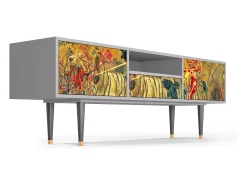 Móvel De Tv| Mueble de TV - 170х59х41 cm - T6 - Blood by James Jean, Cinza Cinzento