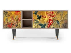 Móvel De Tv| Mueble de TV - 150х69х41 cm - T5 - Blood by James Jean, Latte Bege