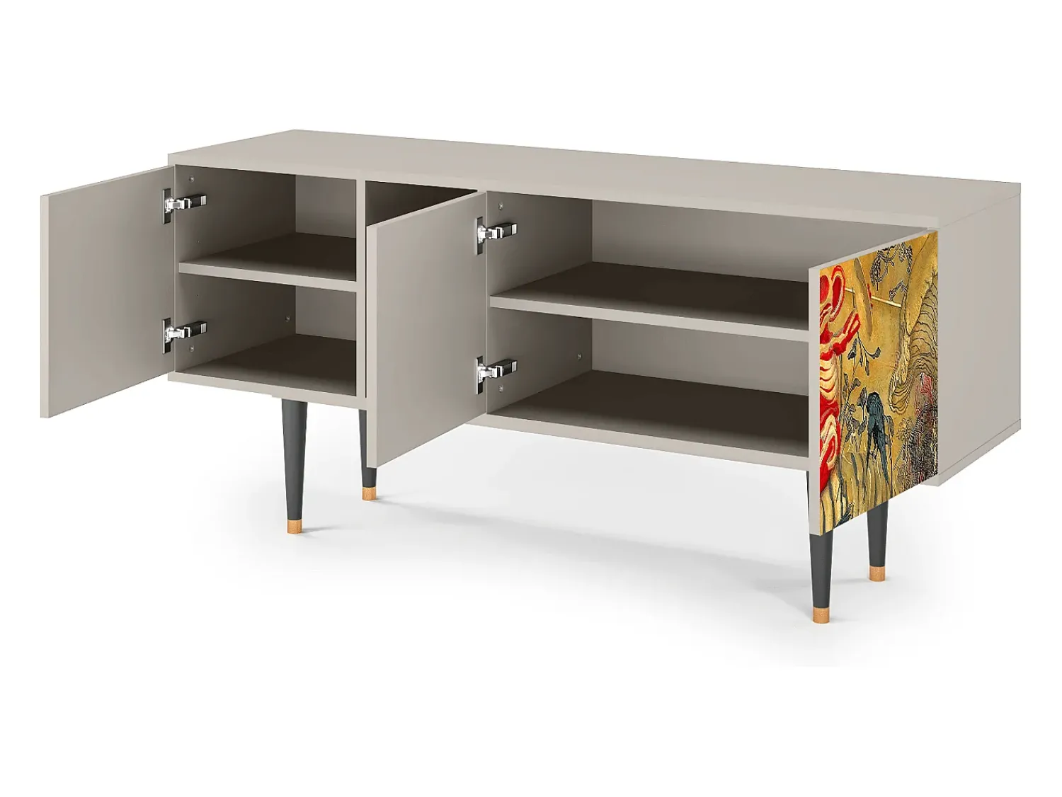 Discount Mueble de TV - 150х69х41 cm - T5 - Blood by James Jean, Areia Bege
