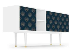 Móvel De Tv| Mueble de TV - 150х69х41 cm - T5 - Blue Lotus, Branco Bege