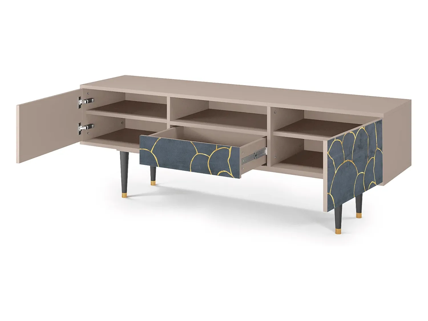 Mueble de TV - 170х59х41 cm - T6 - Blue Lagoon, Latte^ Móvel De Tv