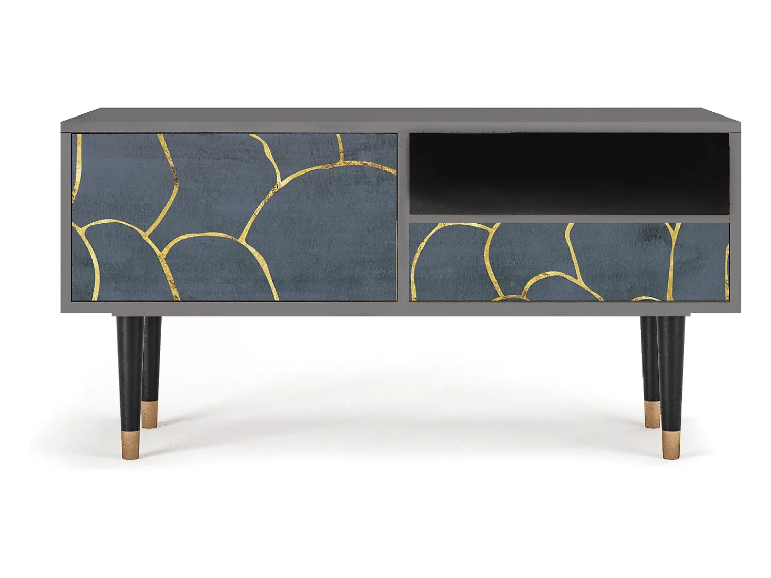 Mueble de TV - 115х59х48 cm - T3 - Blue Lagoon, Cinza^ Móvel De Tv
