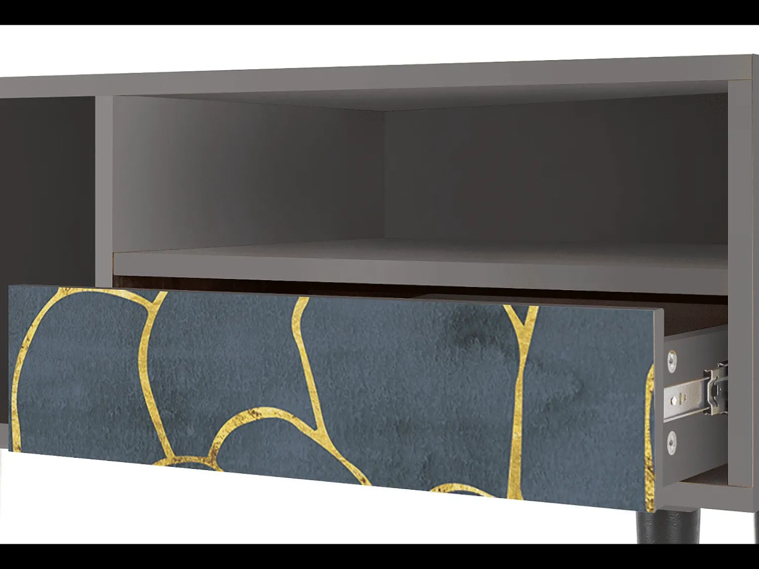 Mueble de TV - 115х59х48 cm - T3 - Blue Lagoon, Cinza^ Móvel De Tv