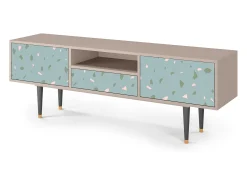 Móvel De Tv| Mueble de TV - 170х59х41 cm - T6 - Blue Drops, Latte Bege