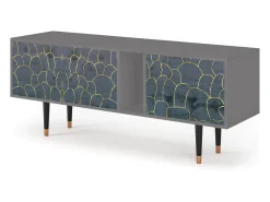 Móvel De Tv* Mueble de TV - 170х69х48 cm - T1 - Blue Lagoon, Cinza Cinzento