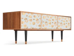 New Mueble de TV - 170х59х48 cm - T4 - Blue Giraffe, Nogueira Castanho