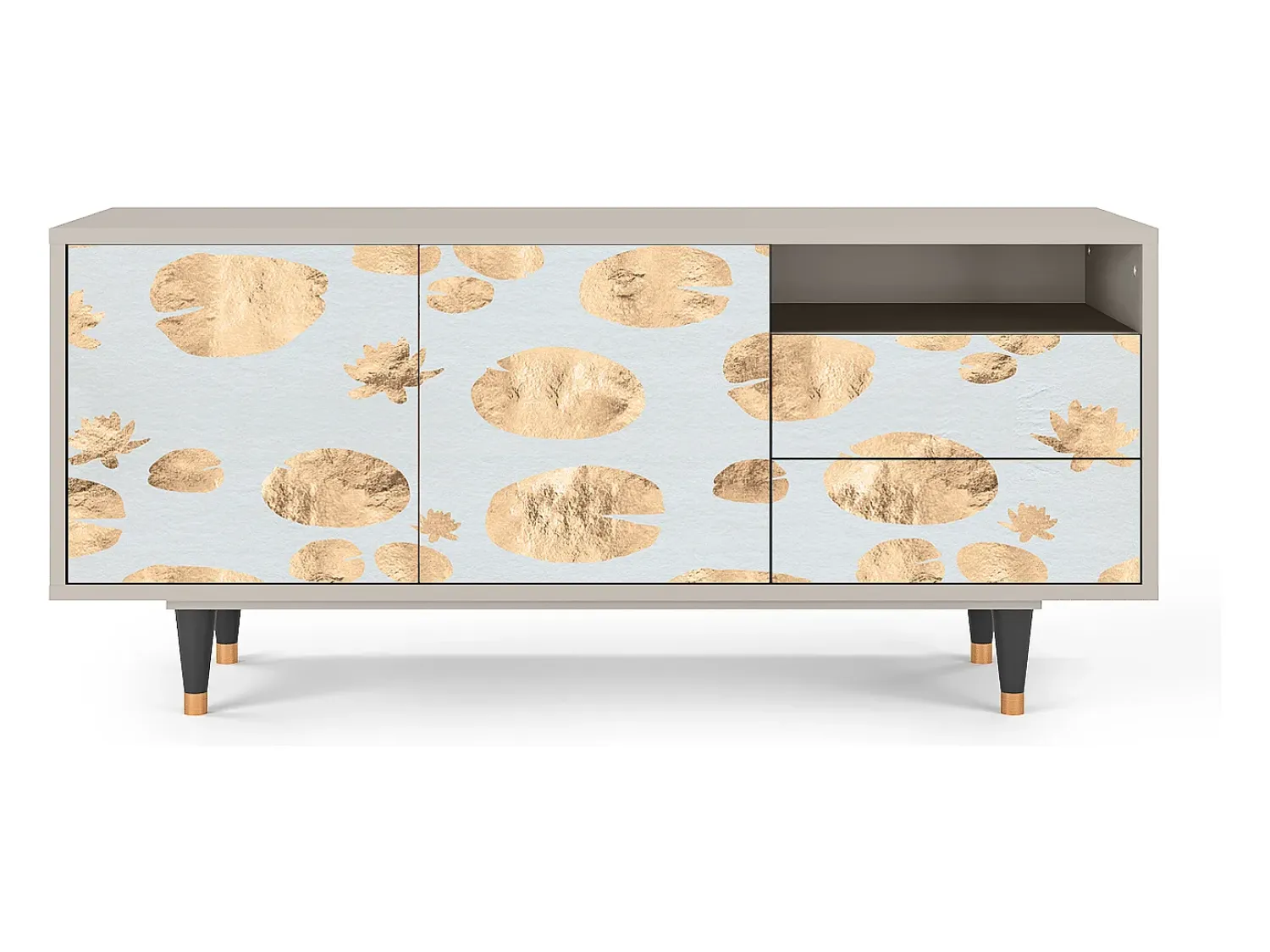 Móvel De Tv* Mueble de TV - 125х56х41 cm - T7 - Blue Giraffe, Areia Bege