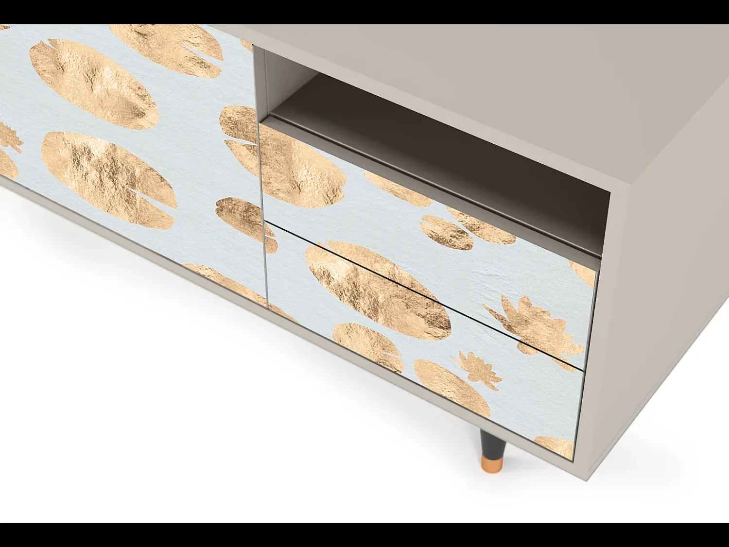 Móvel De Tv* Mueble de TV - 125х56х41 cm - T7 - Blue Giraffe, Areia Bege