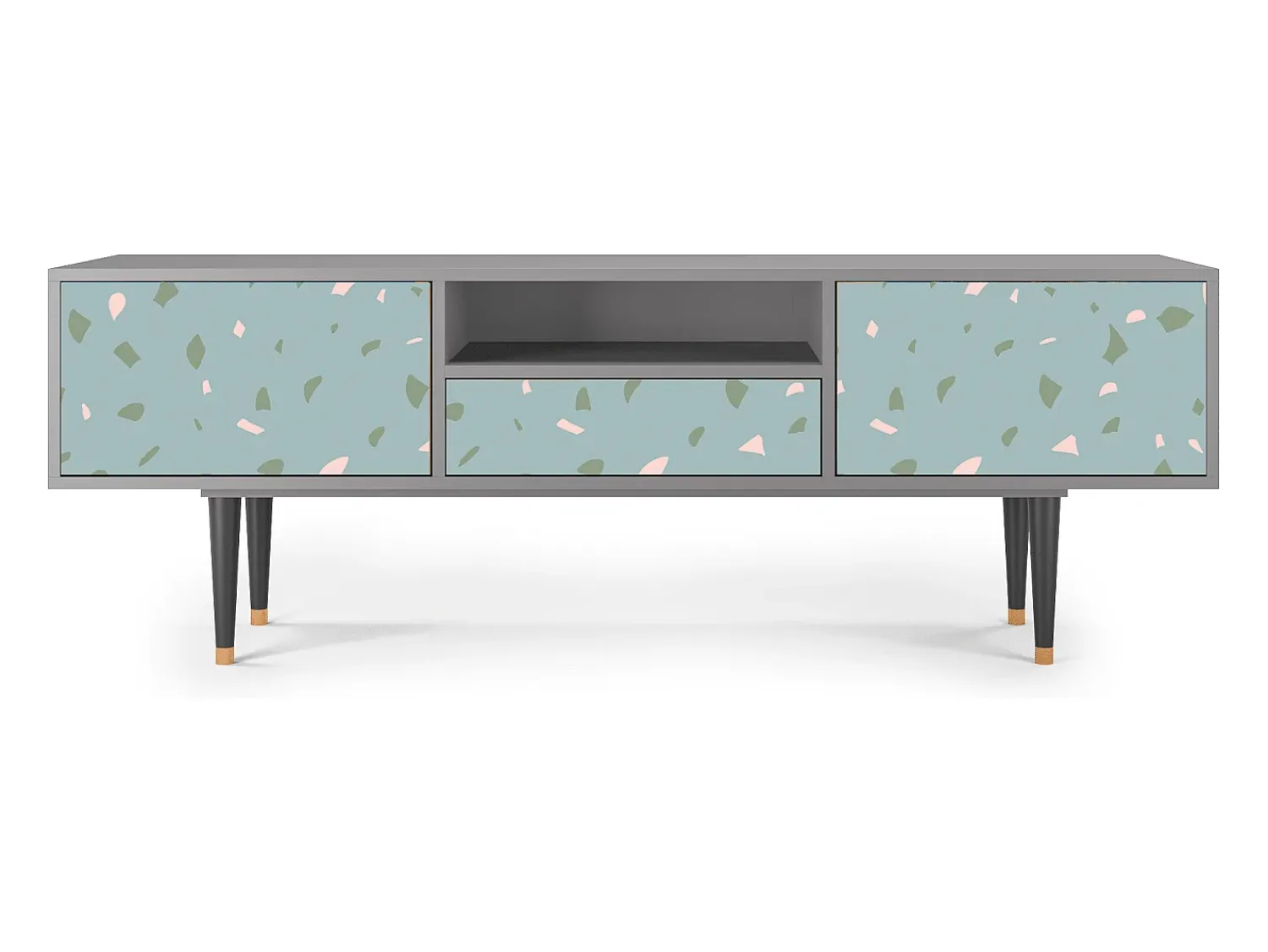 Outlet Mueble de TV - 170х59х41 cm - T6 - Blue Drops, Cinza Cinzento