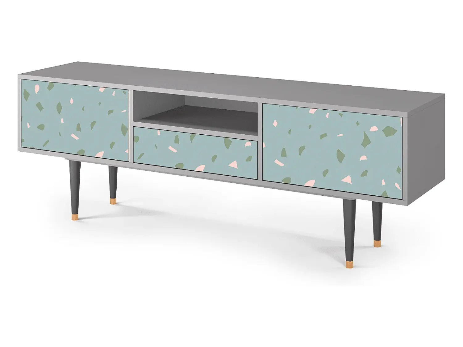 Outlet Mueble de TV - 170х59х41 cm - T6 - Blue Drops, Cinza Cinzento