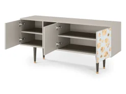 Móvel De Tv| Mueble de TV - 150х69х41 cm - T5 - Blue Giraffe, Areia Bege