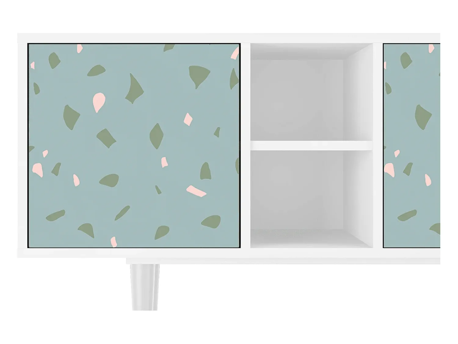 Mueble de TV - 150х69х41 cm - T5 - Blue Drops, Branco^ Móvel De Tv