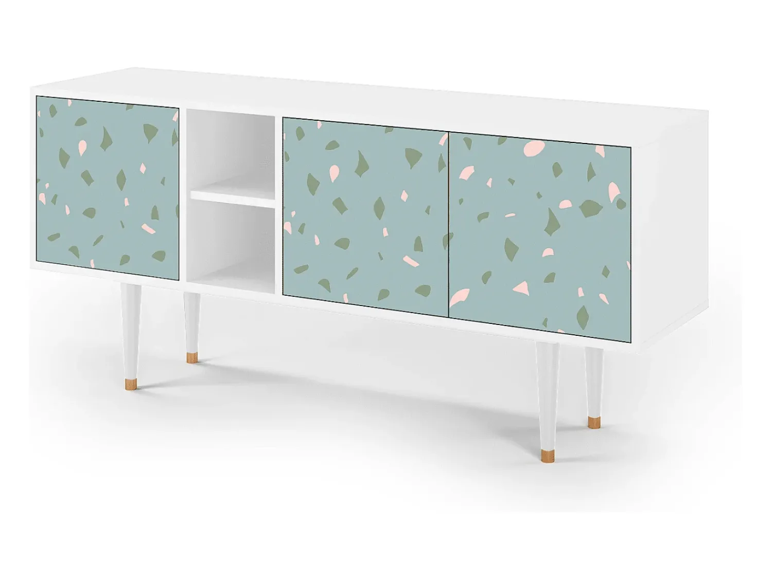 Mueble de TV - 150х69х41 cm - T5 - Blue Drops, Branco^ Móvel De Tv