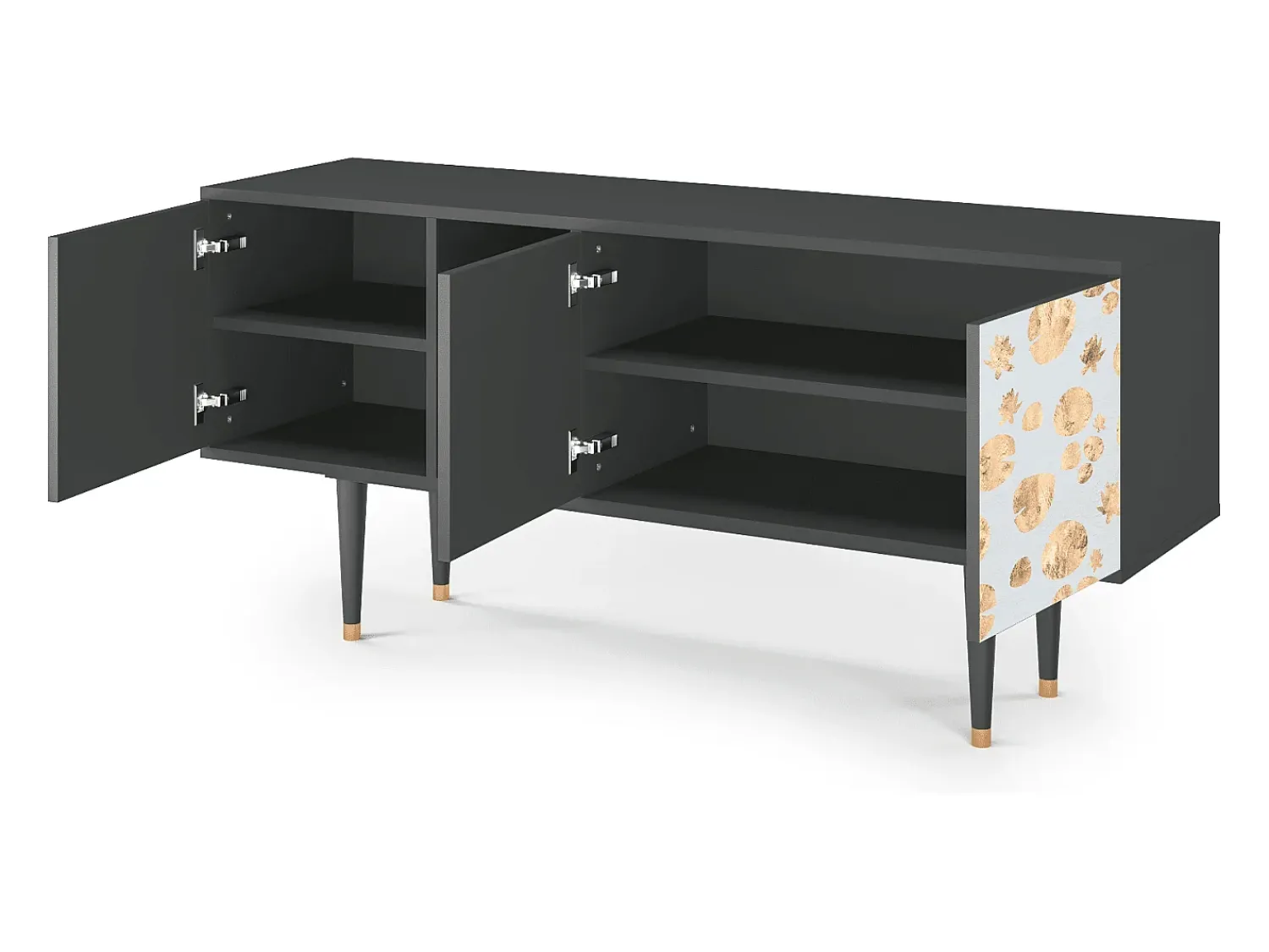 Móvel De Tv* Mueble de TV - 150х69х41 cm - T5 - Blue Giraffe, Antracite Cinza antracite