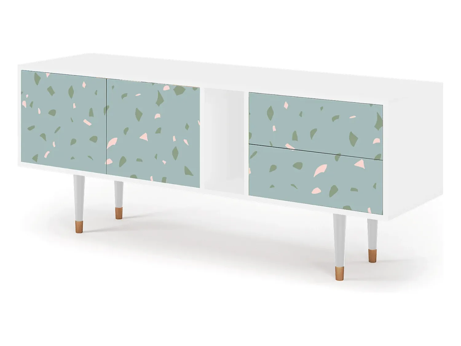 Clearance Mueble de TV - 170х69х48 cm - T1 - Blue Drops, Branco Bege