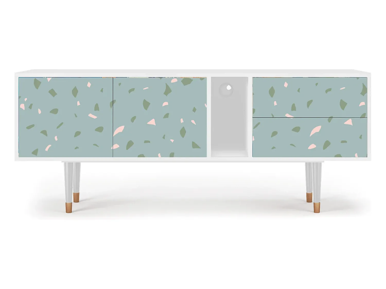 Clearance Mueble de TV - 170х69х48 cm - T1 - Blue Drops, Branco Bege