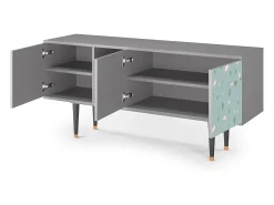 Mueble de TV - 150х69х41 cm - T5 - Blue Drops, Cinza^ Móvel De Tv