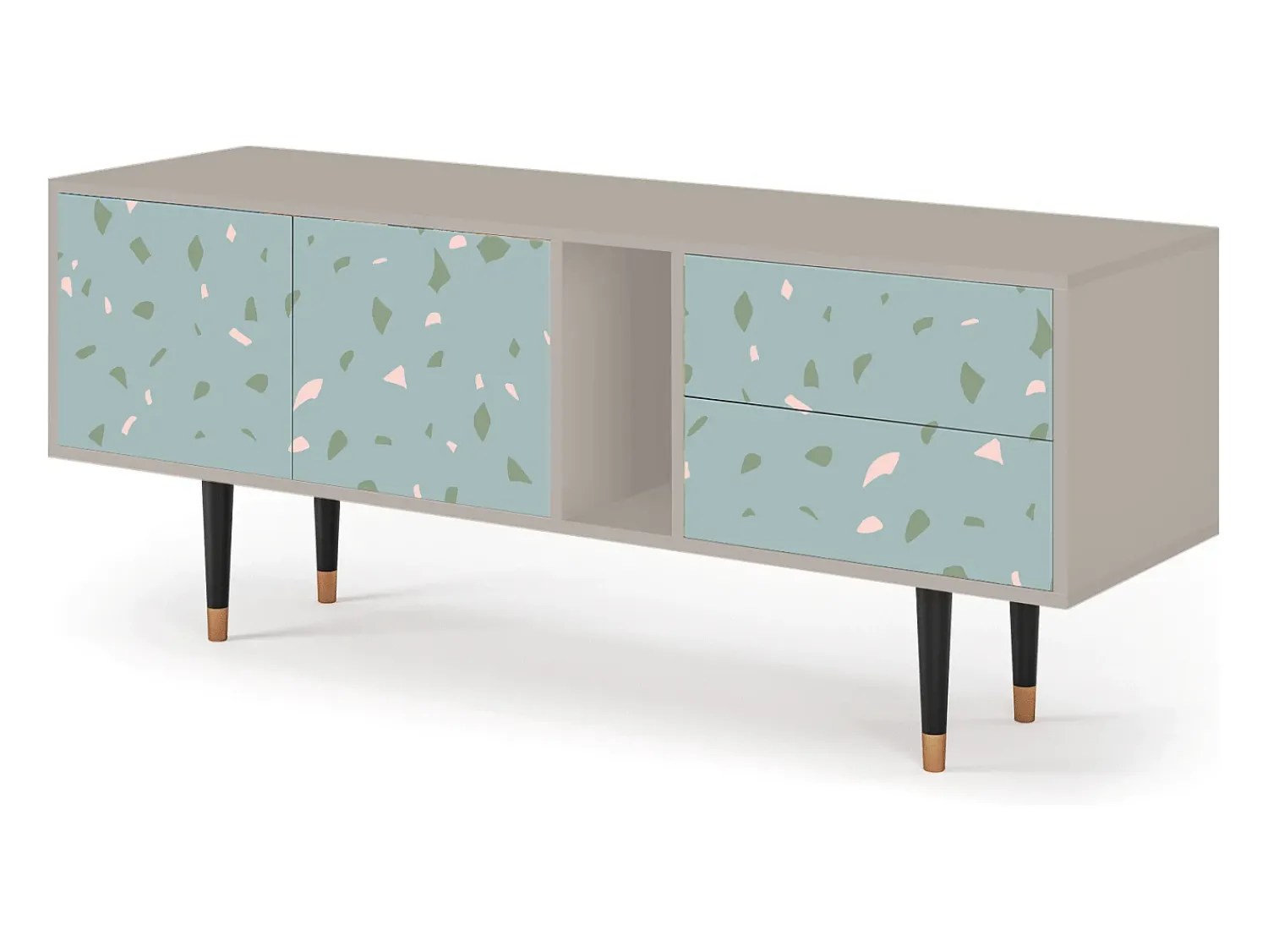 Clearance Mueble de TV - 170х69х48 cm - T1 - Blue Drops, Areia Bege