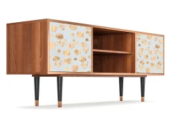 Móvel De Tv| Mueble de TV - 170х69х48 cm - T2 - Blue Giraffe, Nogueira Castanho