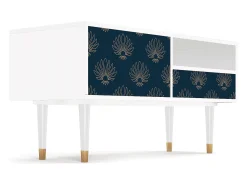 Móvel De Tv* Mueble de TV - 115х59х48 cm - T3 - Blue Lotus, Branco Bege