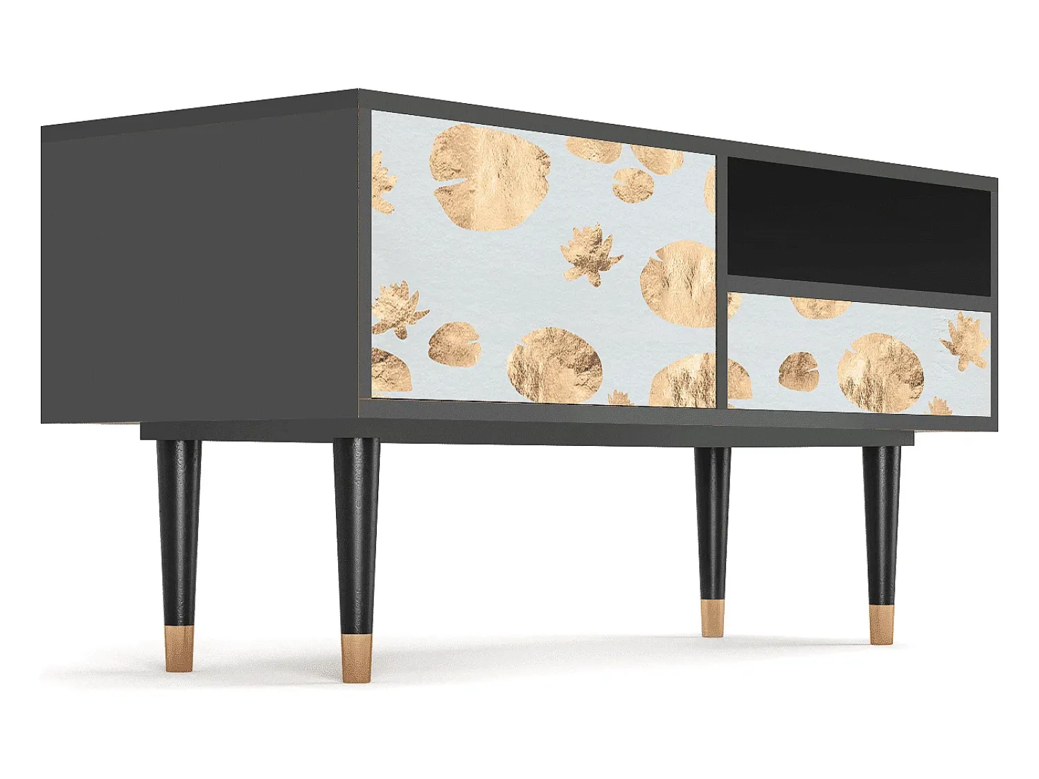 New Mueble de TV - 115х59х48 cm - T3 - Blue Giraffe, Antracite Cinza antracite