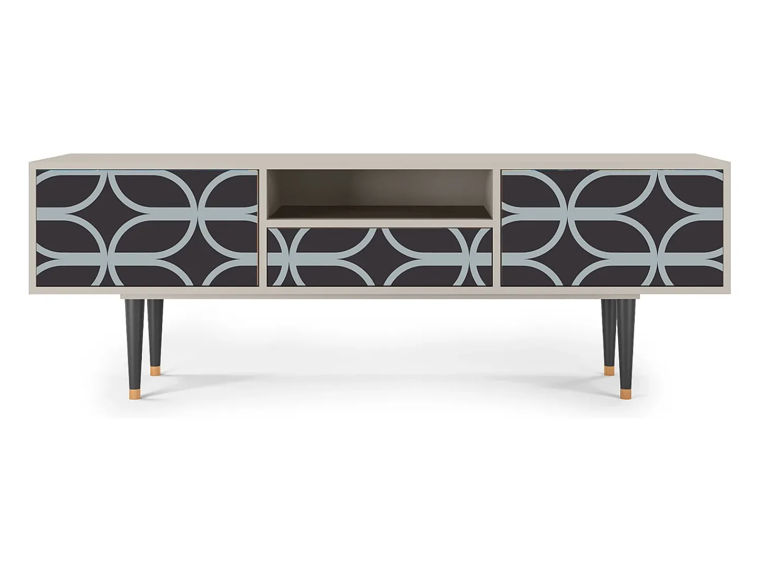 Móvel De Tv* Mueble de TV - 170х59х41 cm - T6 - Braided Blue, Areia Bege