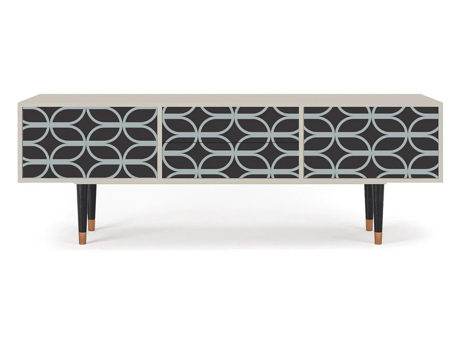 Móvel De Tv* Mueble de TV - 170х59х48 cm - T4 - Braided Blue, Areia Bege
