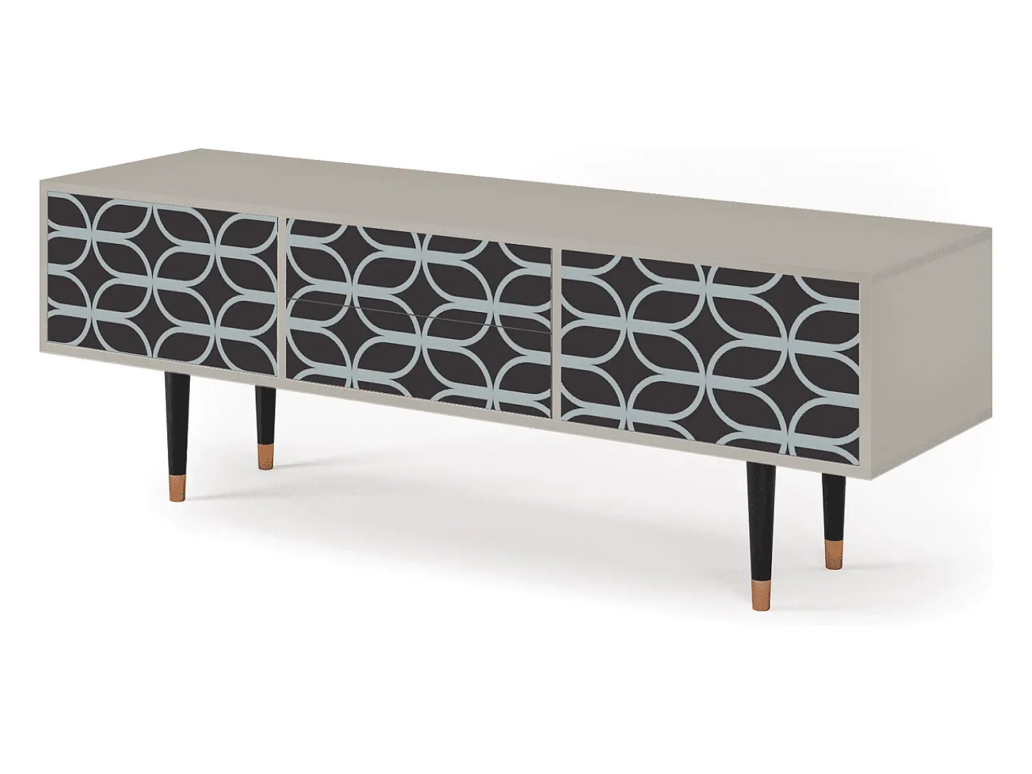 Móvel De Tv* Mueble de TV - 170х59х48 cm - T4 - Braided Blue, Areia Bege