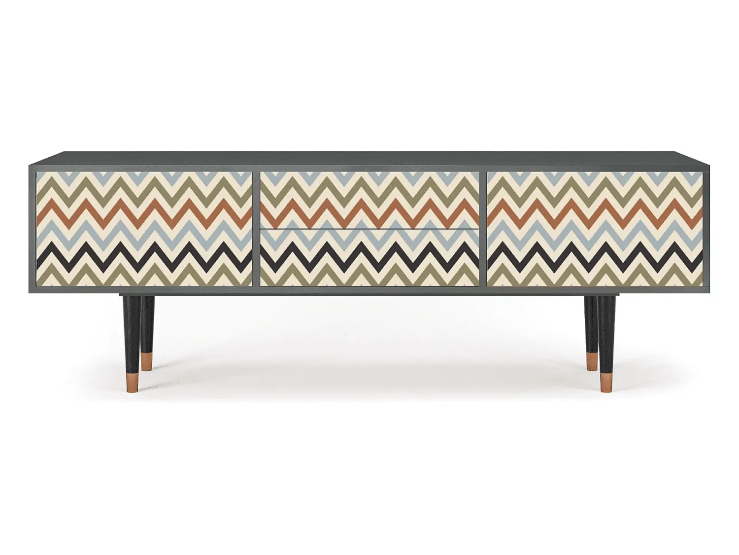 Best Mueble de TV - 170х59х48 cm - T4 - Bright Ripple, Antracite Cinza antracite
