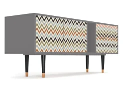 Mueble de TV - 170х69х48 cm - T1 - Bright Ripple, Cinza^ Móvel De Tv