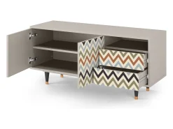Móvel De Tv| Mueble de TV - 125х56х41 cm - T7 - Bright Ripple, Areia Bege