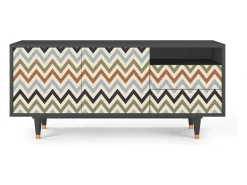 Mueble de TV - 125х56х41 cm - T7 - Bright Ripple, Antracite^ Móvel De Tv