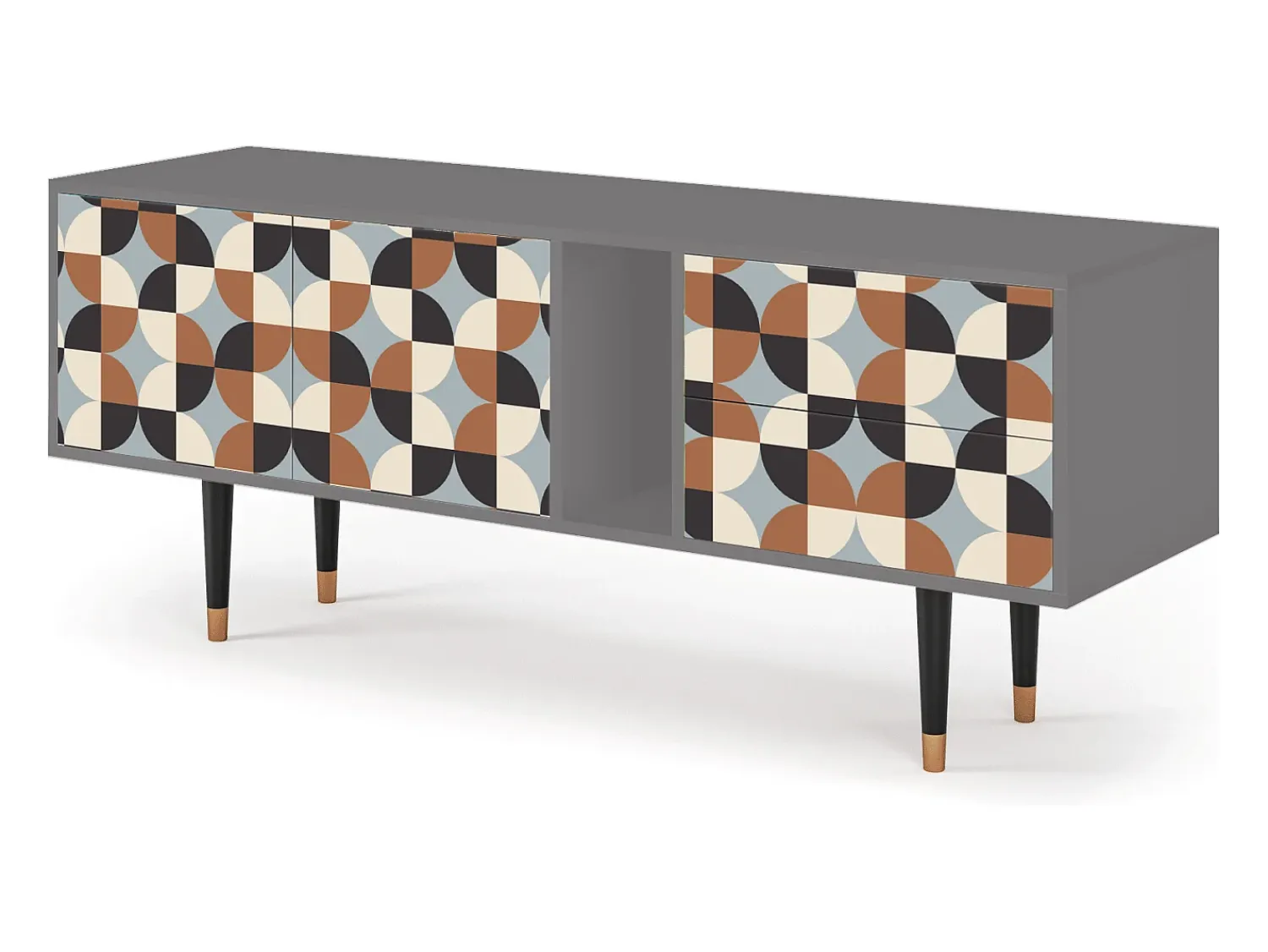 Móvel De Tv| Mueble de TV - 170х69х48 cm - T1 - Brown Sensation, Cinza Cinzento