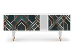 Móvel De Tv| Mueble de TV - 170х69х48 cm - T1 - Bronze Crossroad, Branco Bege