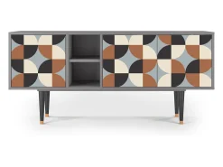 Móvel De Tv* Mueble de TV - 150х69х41 cm - T5 - Brown Sensation, Cinza Cinzento