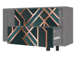 Móvel De Tv| Mueble de TV - 170х69х48 cm - T1 - Bronze Crossroad, Cinza Cinzento