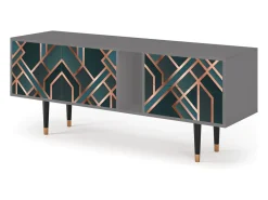 Móvel De Tv| Mueble de TV - 170х69х48 cm - T1 - Bronze Crossroad, Cinza Cinzento