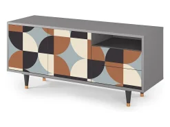 Móvel De Tv| Mueble de TV - 125х56х41 cm - T7 - Brown Sensation, Cinza Cinzento