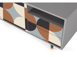 Móvel De Tv| Mueble de TV - 125х56х41 cm - T7 - Brown Sensation, Cinza Cinzento