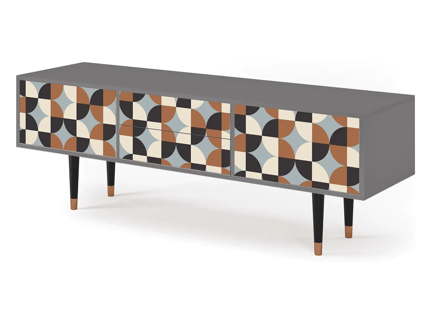 Móvel De Tv* Mueble de TV - 170х59х48 cm - T4 - Brown Sensation, Cinza Cinzento