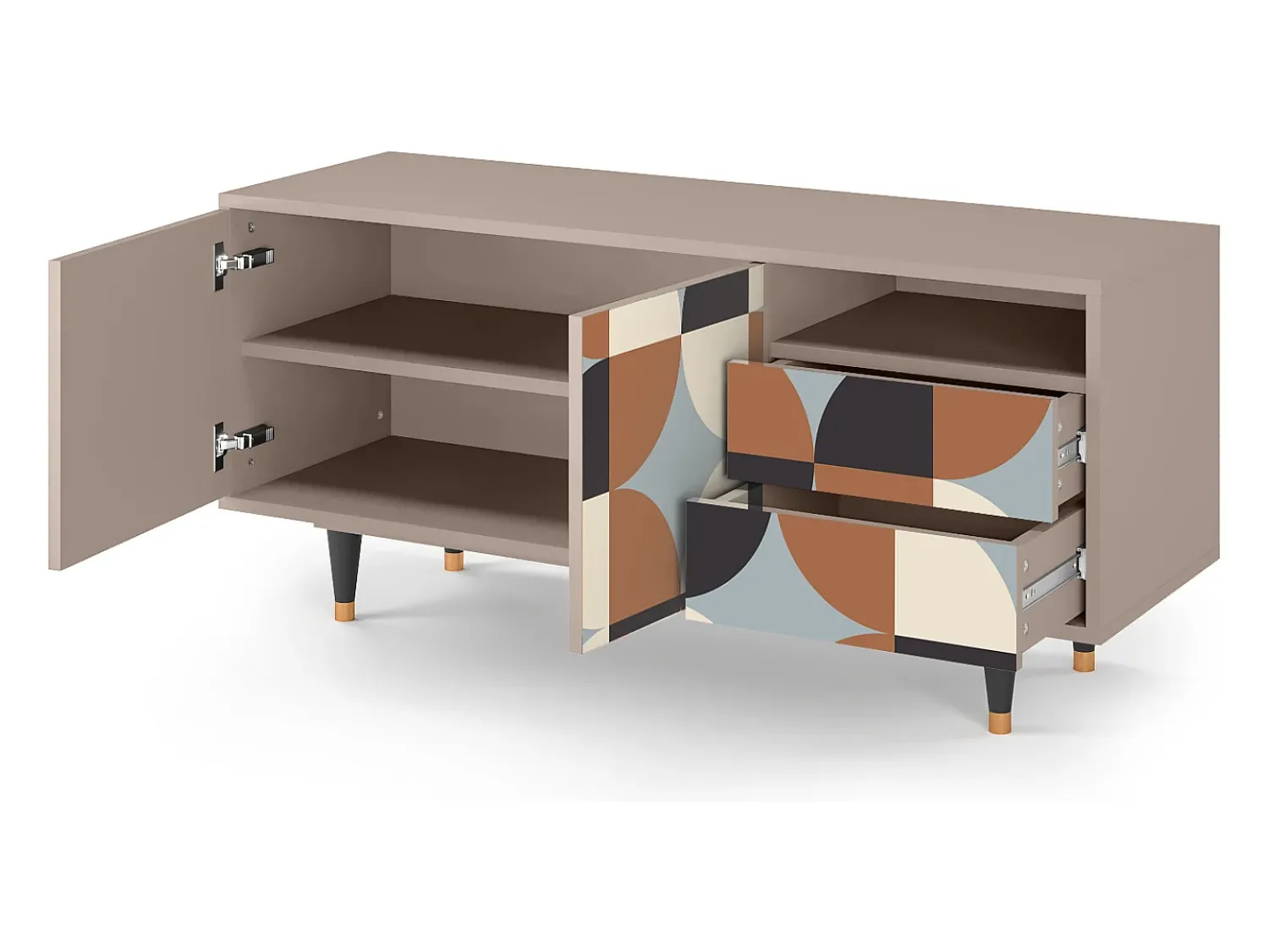 Móvel De Tv* Mueble de TV - 125х56х41 cm - T7 - Brown Sensation, Latte Bege