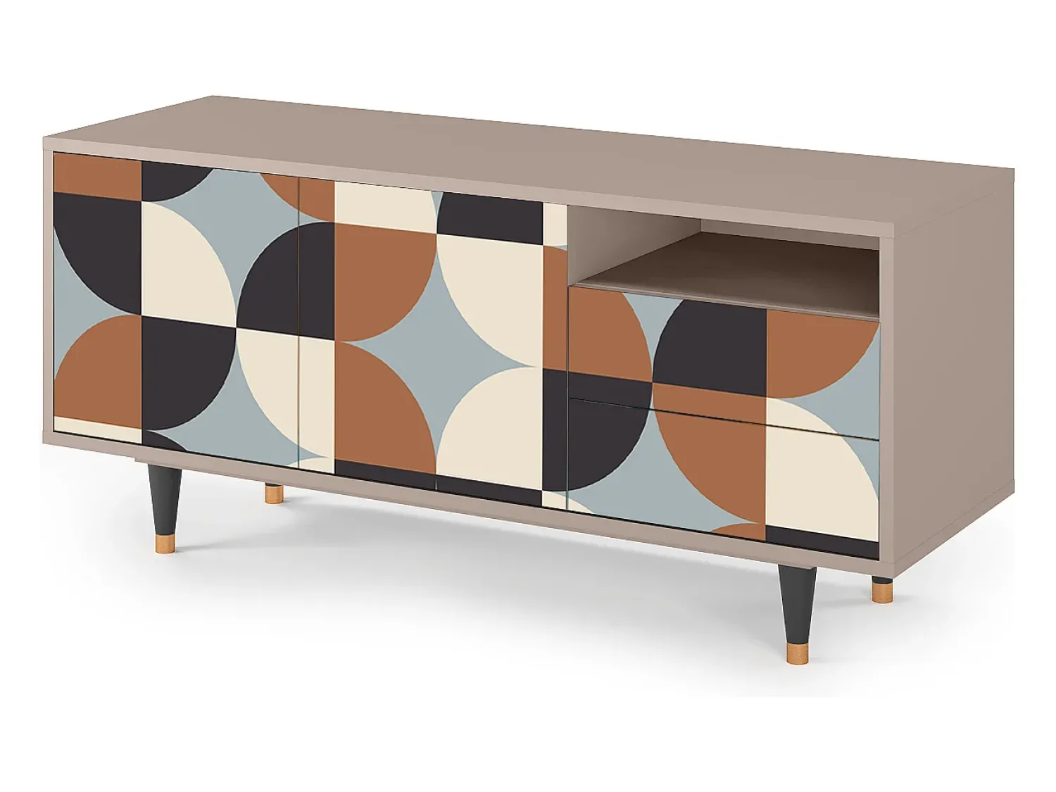 Móvel De Tv* Mueble de TV - 125х56х41 cm - T7 - Brown Sensation, Latte Bege