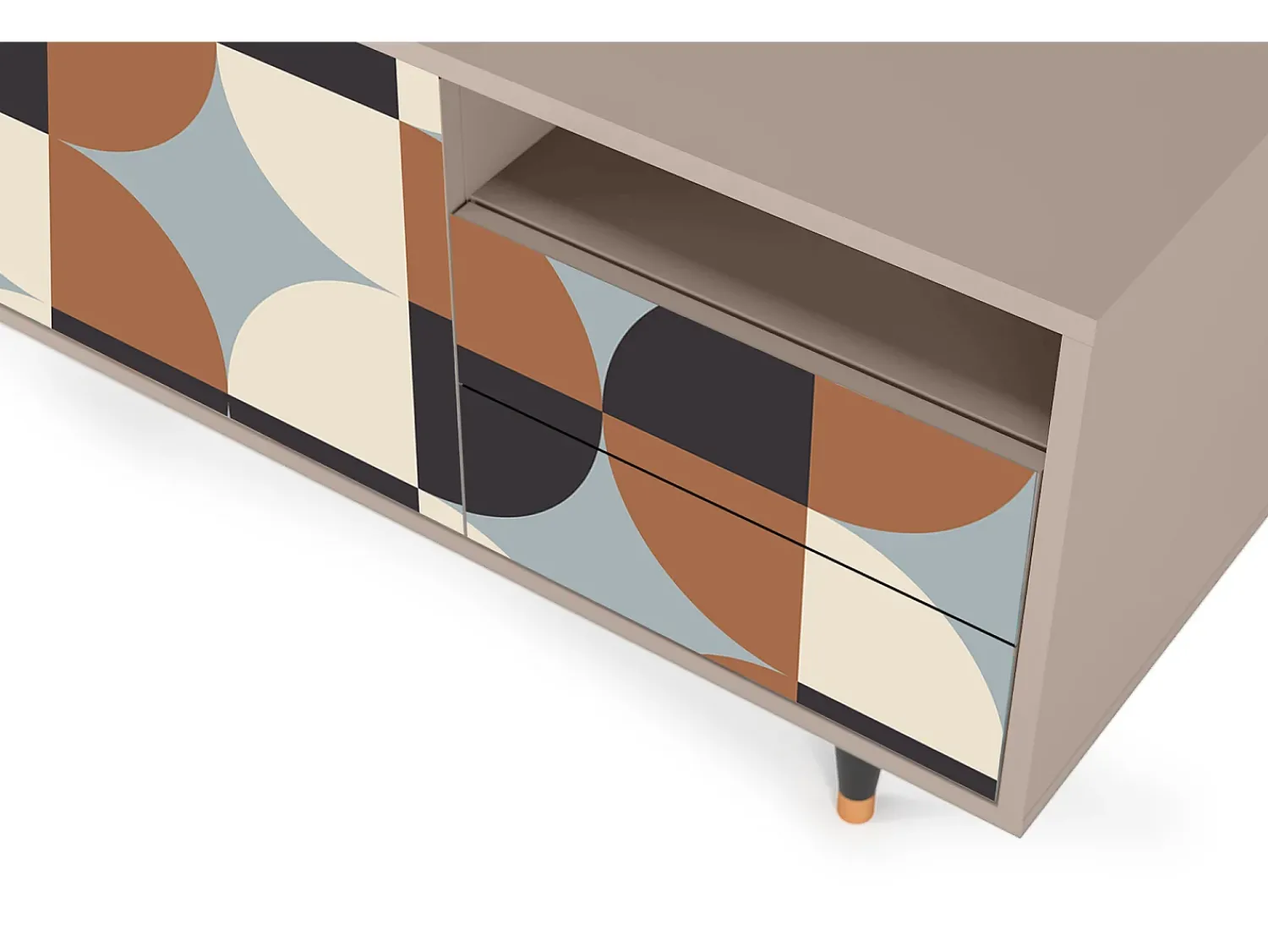 Móvel De Tv* Mueble de TV - 125х56х41 cm - T7 - Brown Sensation, Latte Bege
