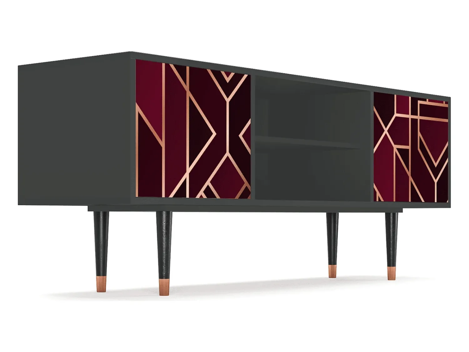 Mueble de TV - 170х69х48 cm - T2 - Burgundy Jewelery, Antracite^ Móvel De Tv