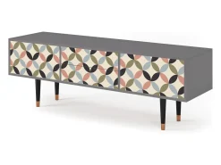 Móvel De Tv* Mueble de TV - 170х59х48 cm - T4 - Butterfly Effect, Cinza Cinzento