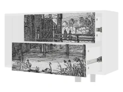 Móvel De Tv| Mueble de TV - 170х69х48 cm - T1 - Castle by Breugel, Branco Bege