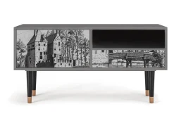 Móvel De Tv* Mueble de TV - 115х59х48 cm - T3 - Castle with Bridge, Areia Bege