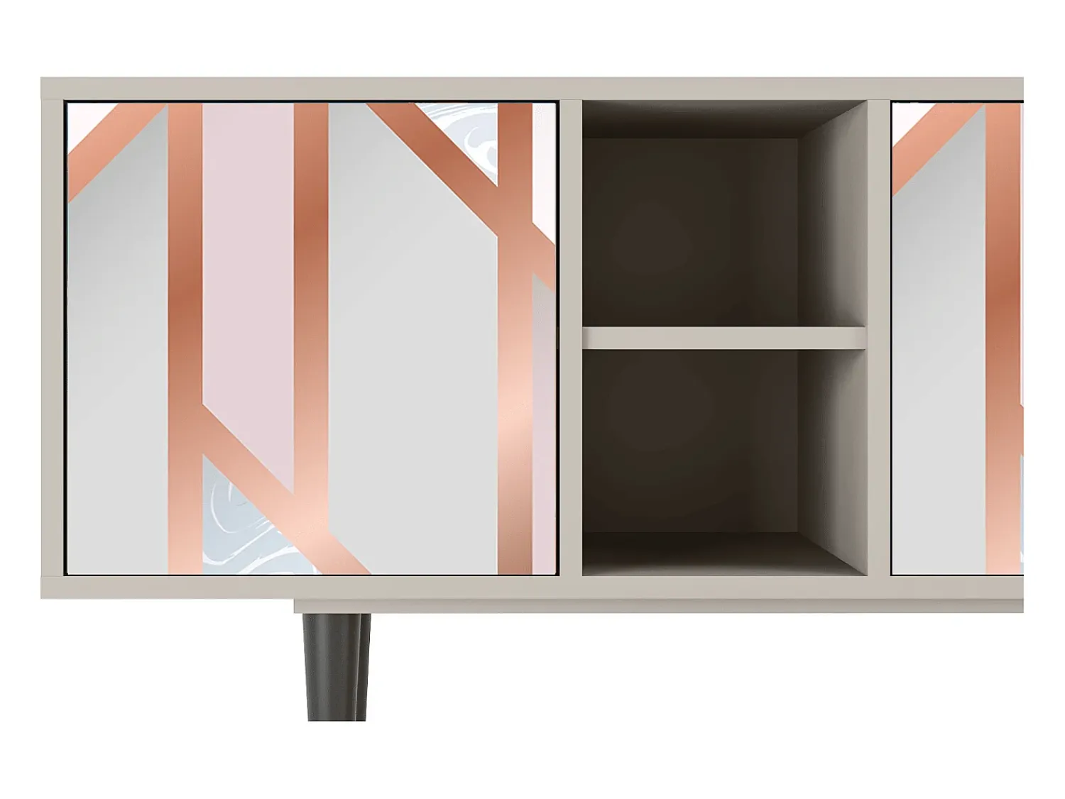 Mueble de TV - 150х69х41 cm - T5 - Champagne Story, Areia^ Móvel De Tv
